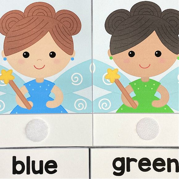 tooth fairy color word match activities for preschool and kindergarten