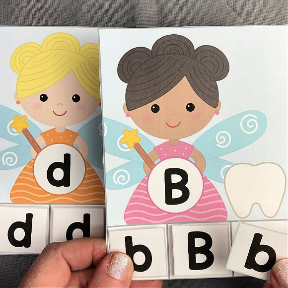 tooth fairy letter sorting cards for preschool and kindergarten