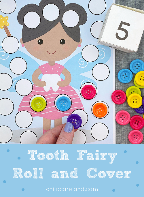 tooth fairy roll and cover for preschool and kindergarten