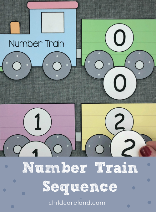 number train for preschool and kindergarten