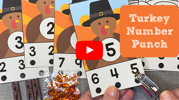  turkey number punch cards video