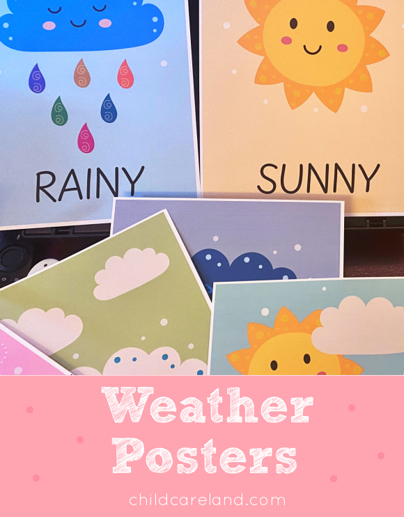 weather posters for preschool and kindergarten