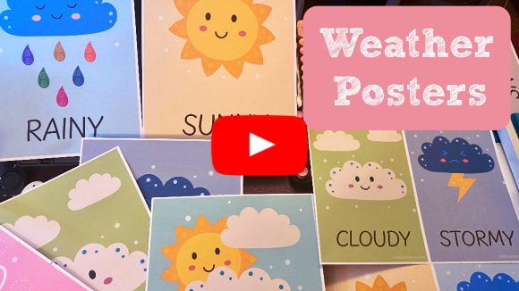 weather posters for preschool and kindergarten