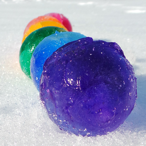 Colored Ice Balls Sorting and Sensory Activity for Preschool and Kindergarten