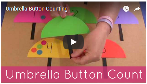 umbrella button counting for preschool and kindergarten