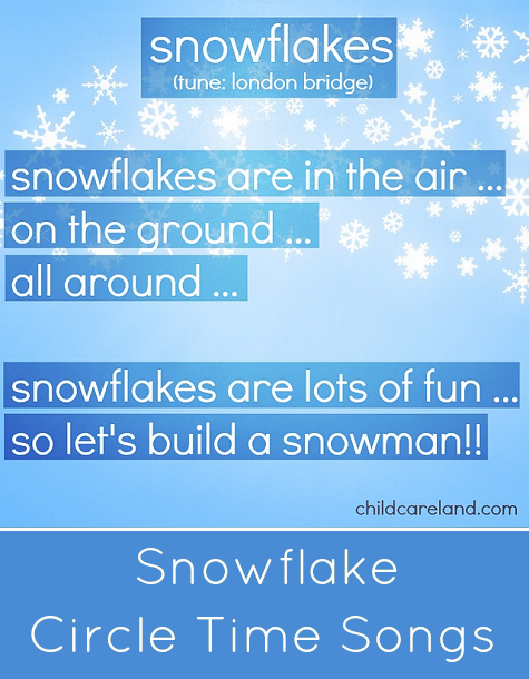 Snowflake Circle Time Songs For Preschool and Kindergarten